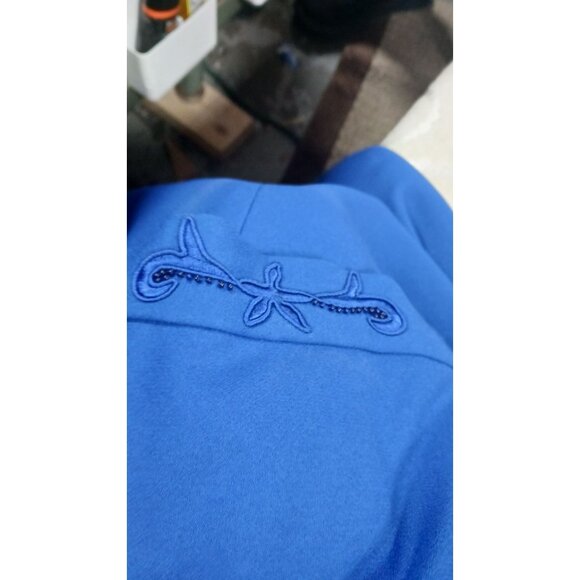 R & M Richards by Karen Kwong Outfit Skirt Jacket Size 20WP Blue 100% Polyester - Picture 7 of 9